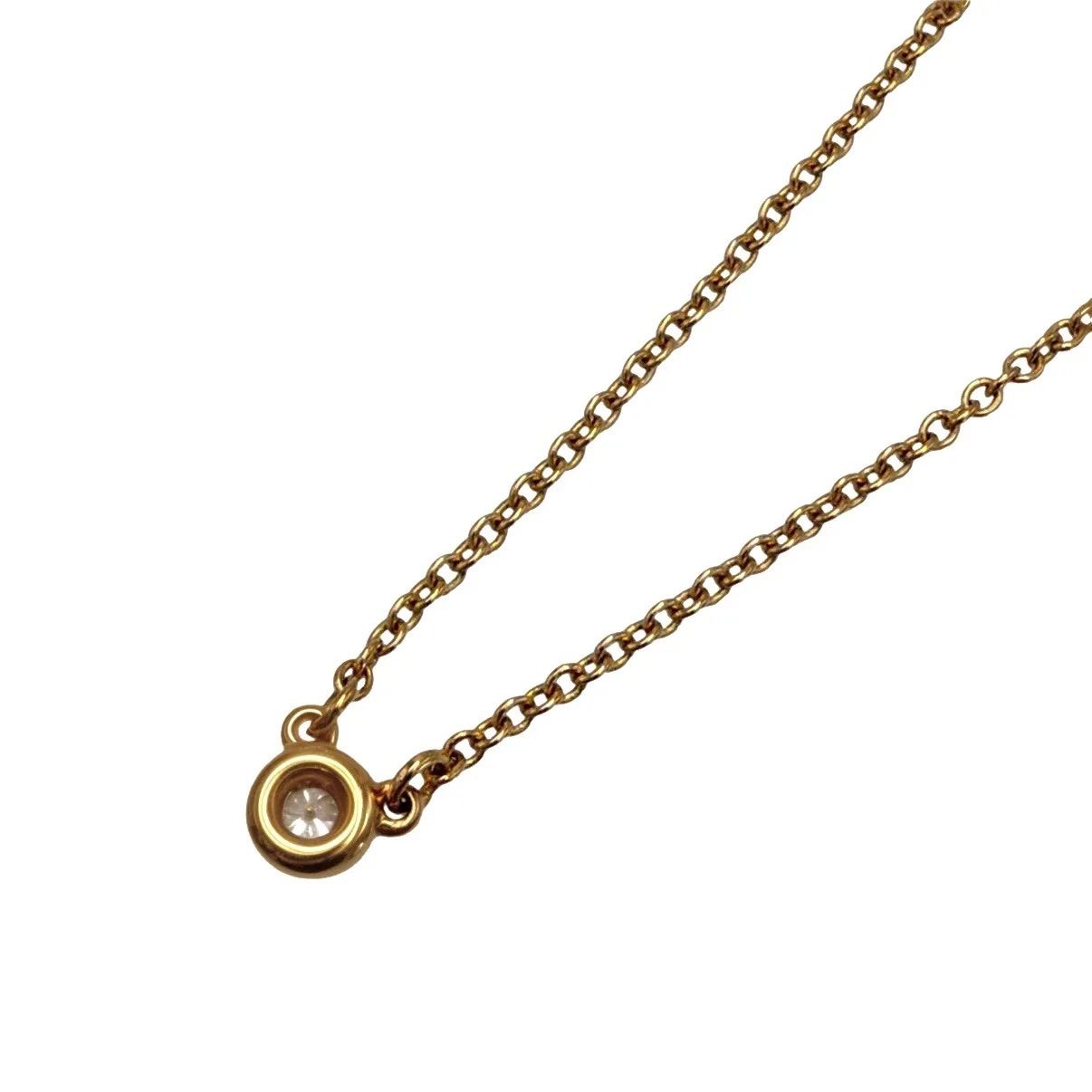 Tiffany&Co. ティファニー バイザヤード ダイヤ ネックレス K18PG 