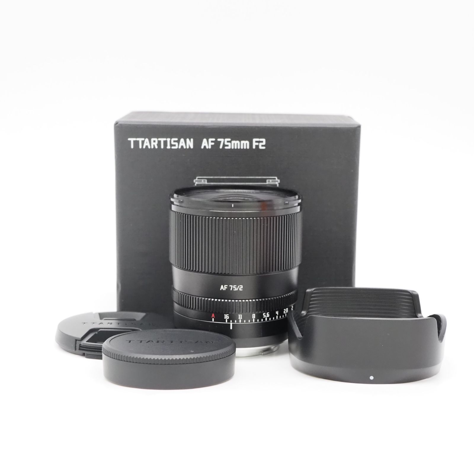 メルカリ最安　TTARTISAN AF 75mm F2 レンズ ソニーEマウント □ほぼ新品□ TTArtisan（ティーティーアーティザン）AF 75mm F2 E