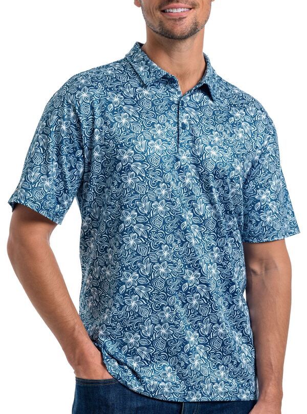 アンティグア メンズ トップス ポロシャツ Antigua Mens Natal Golf Poloxford BlueWhite ホワイト