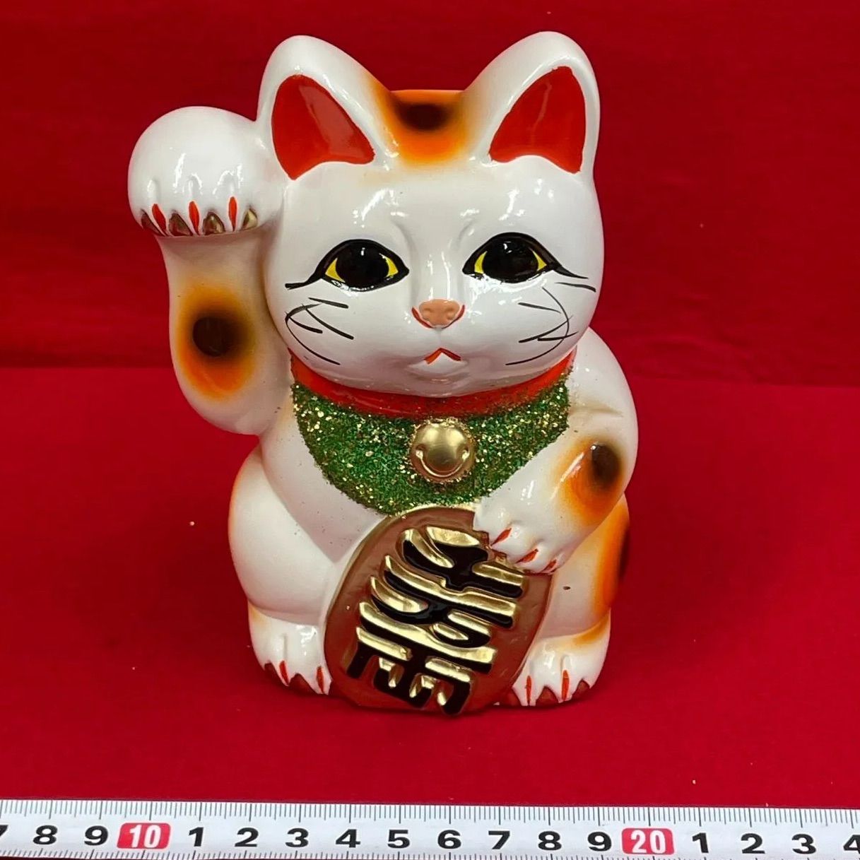 新品】常滑焼 招き猫 5号 右手 白 来福招福 送料込 - メルカリ
