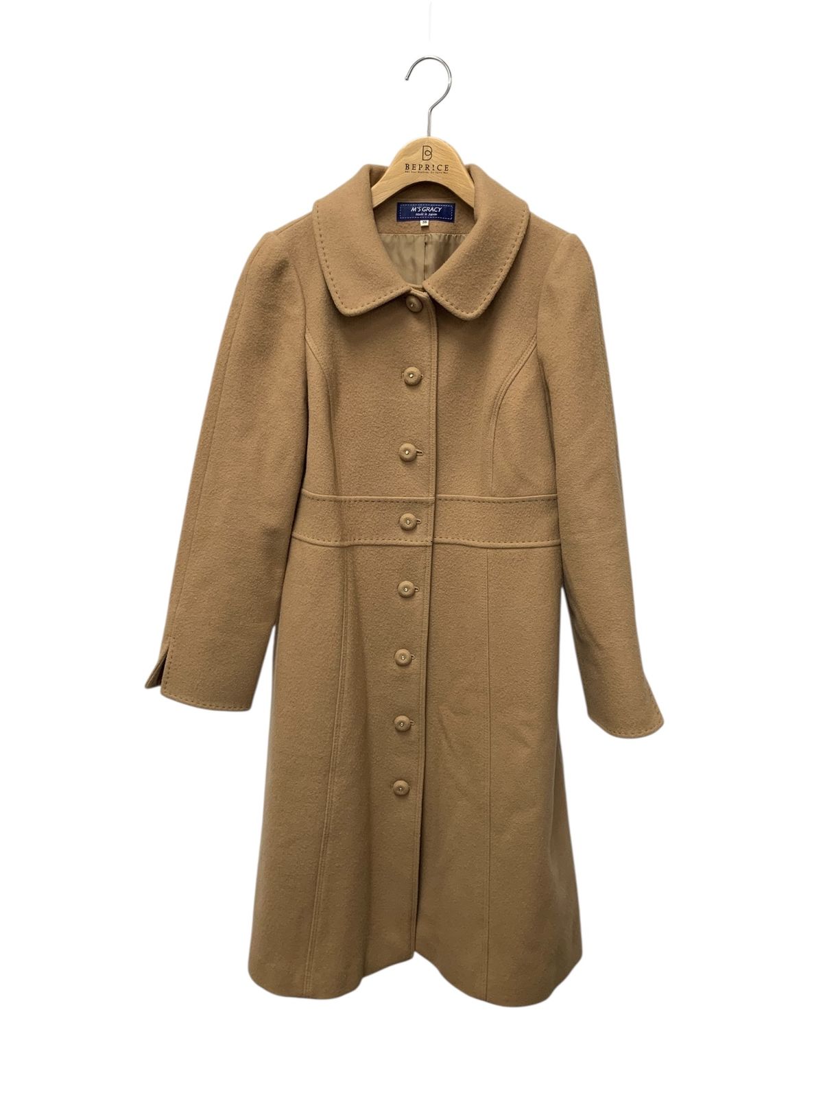 【美品•新品未使用】エムズグレイシー コート サイズ38 エムズグレイシー Lady Like Coat 819518 コート 38 キャメル ウール
