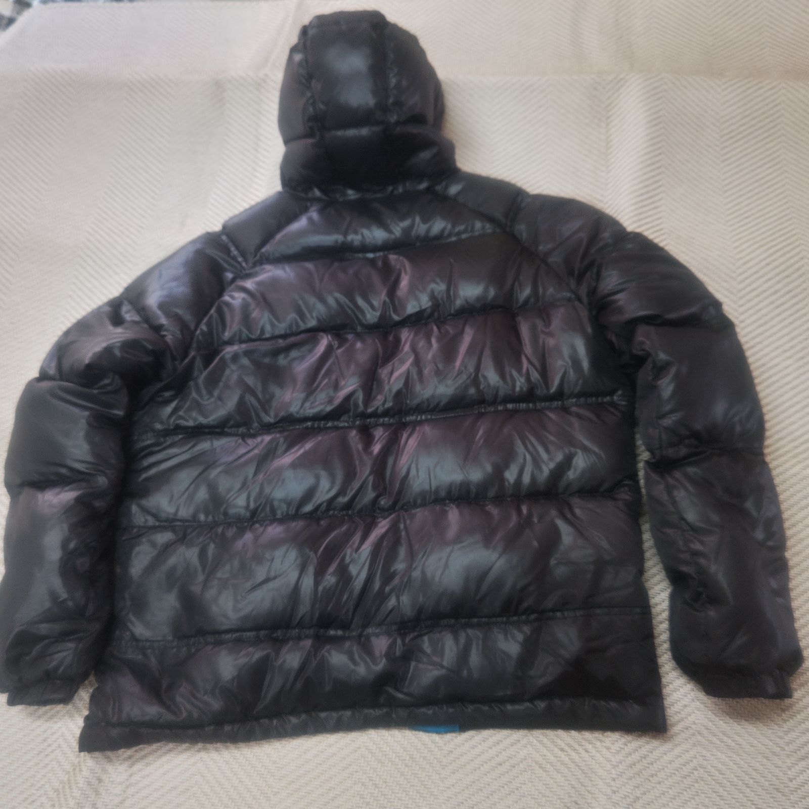 55DSL by DIESEL ダウンジャケット ブラック 光沢 フード付 Sサイズ 
