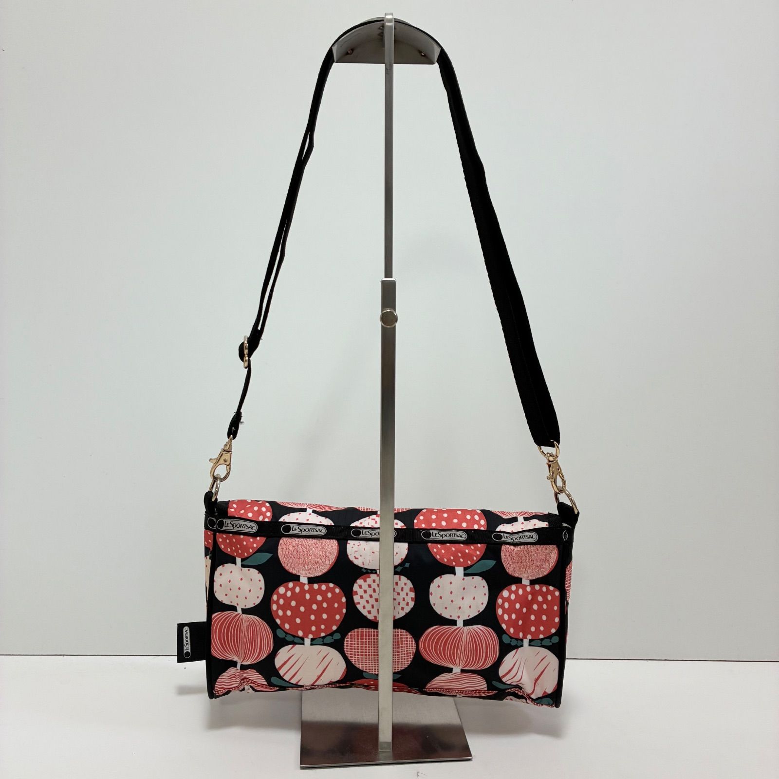 美品 lesportsac レスポートサック Kippis グレーバック