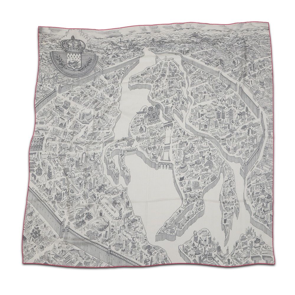 エルメス ストール カレ140 カレジェアン ヌーベル・シテ・カヴァリ