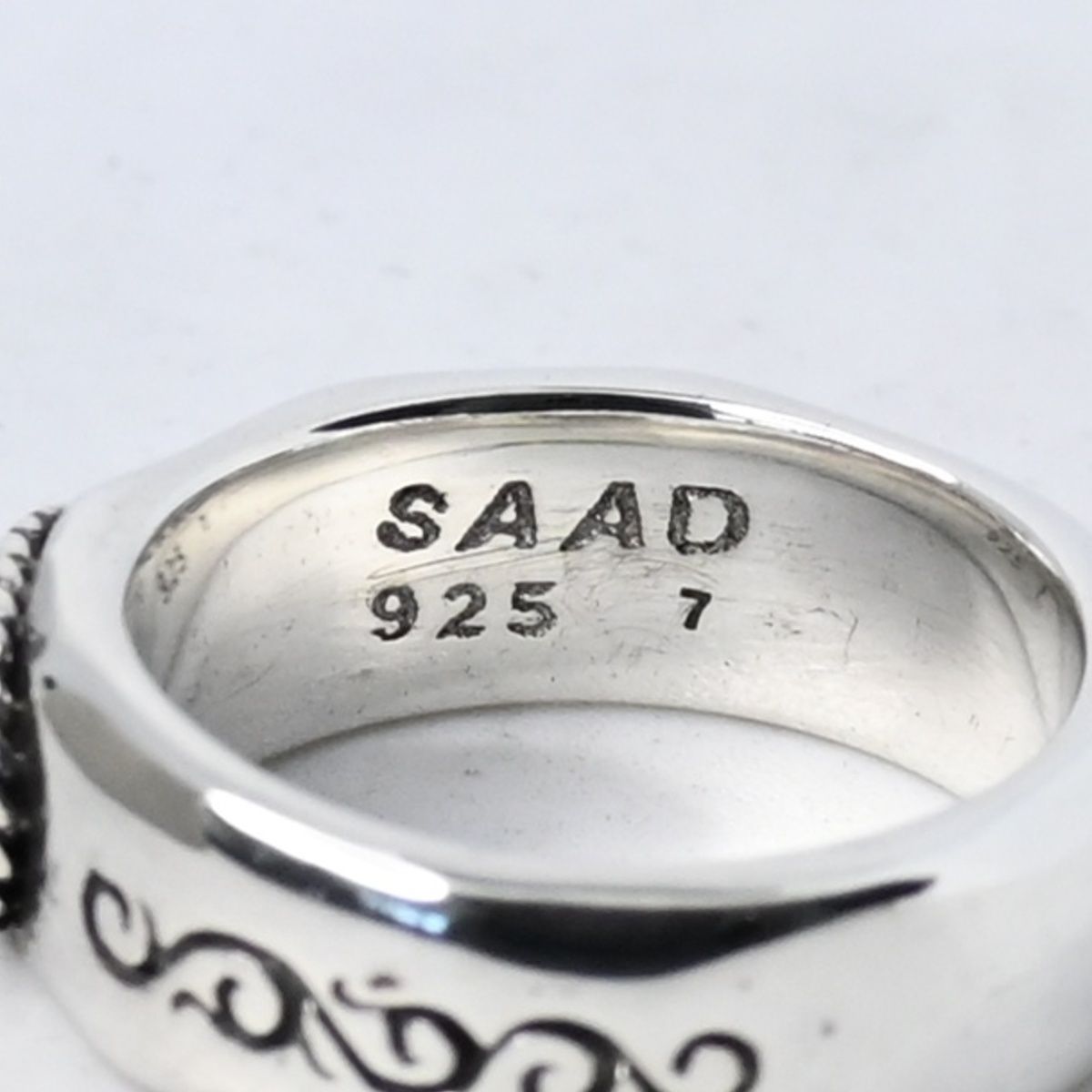 研磨済】SAAD ターコイズ リング 7号 シルバー925 太陽神 サード