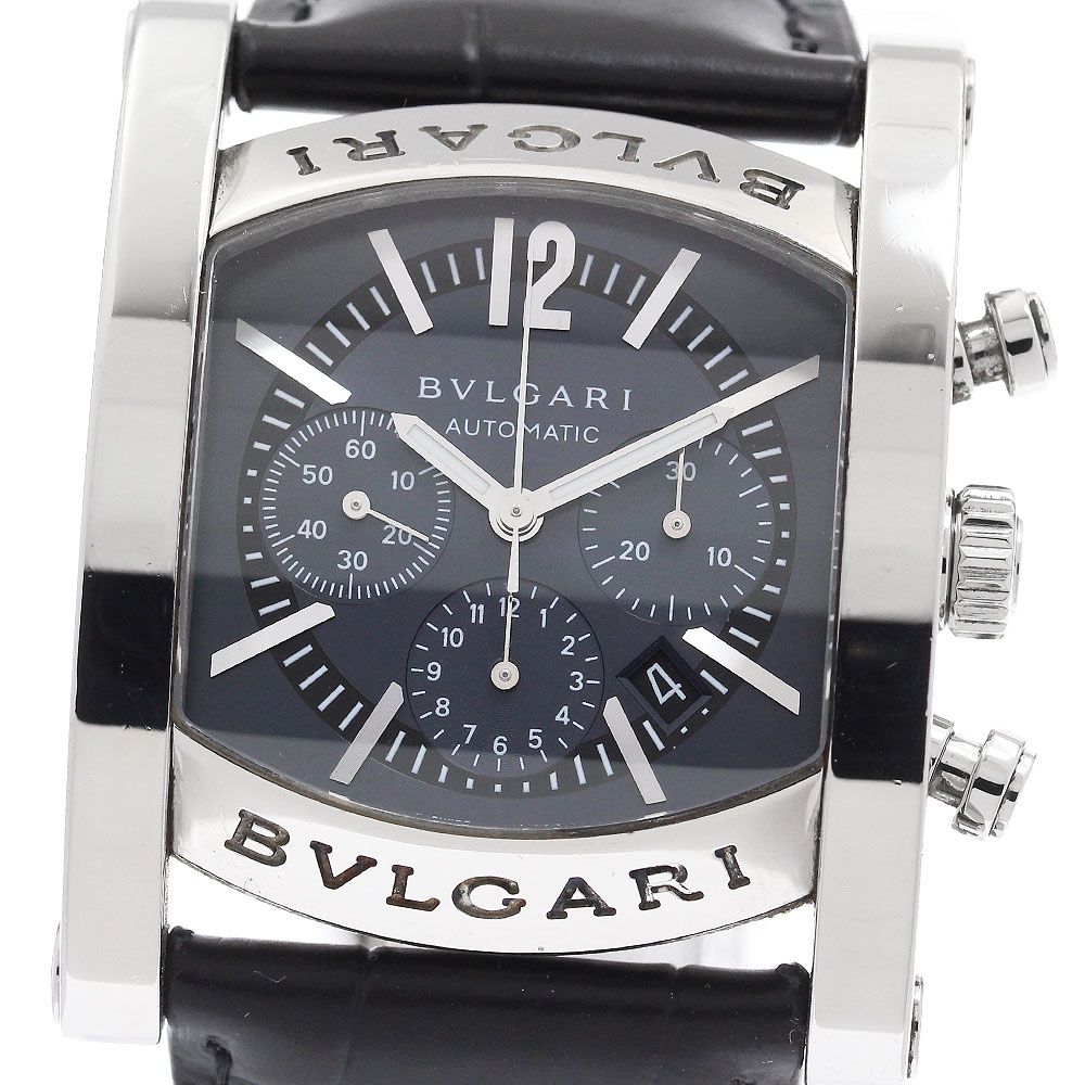 ブルガリ BVLGARI AA44SCH アショーマ クロノグラフ デイト 自動巻き メンズ 保証書付き_938567