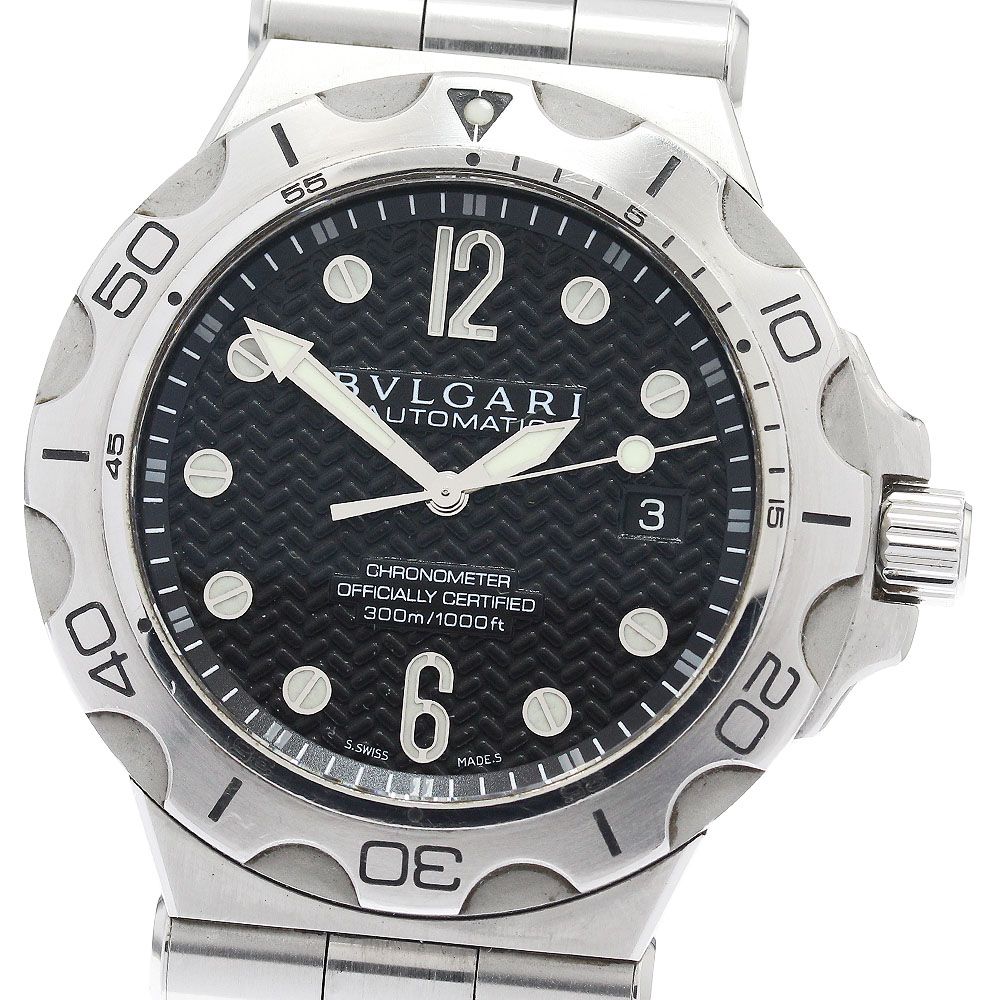 ブルガリ BVLGARI DP42SSD ディアゴノ スクーバ アクア デイト 自動巻き メンズ 内箱 保証書付き_941826