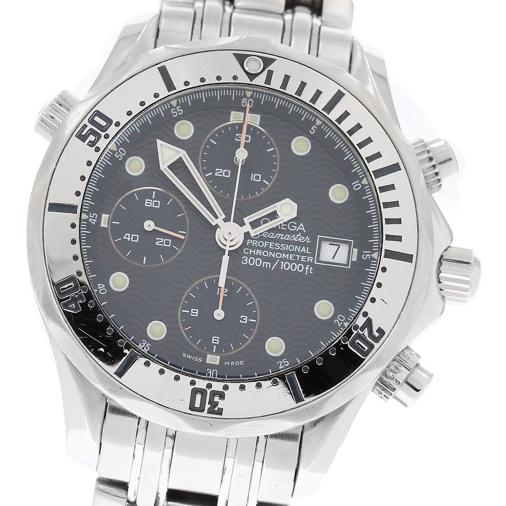 オメガ OMEGA 2598.80 シーマスター300 デイト クロノグラフ 自動巻き メンズ _913985