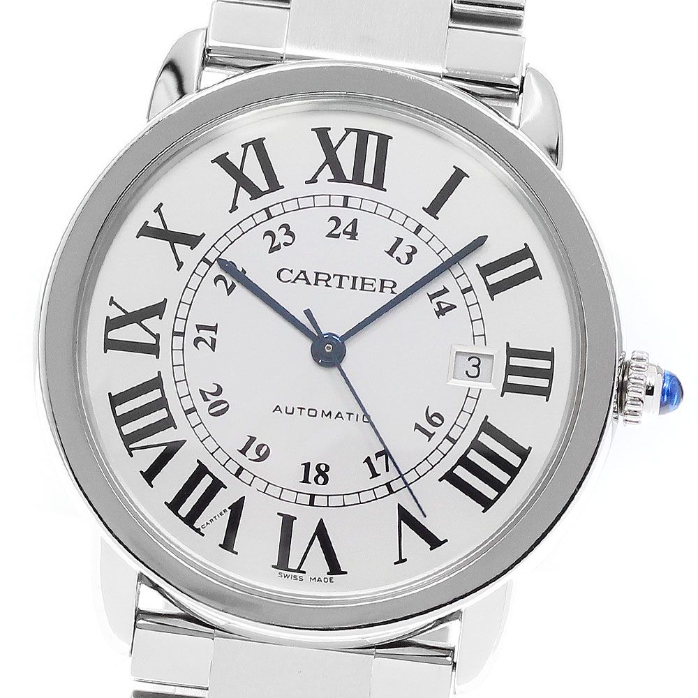 カルティエ CARTIER W6701011 ロンドソロ ドゥ カルティエXL デイト 自動巻き メンズ _849497