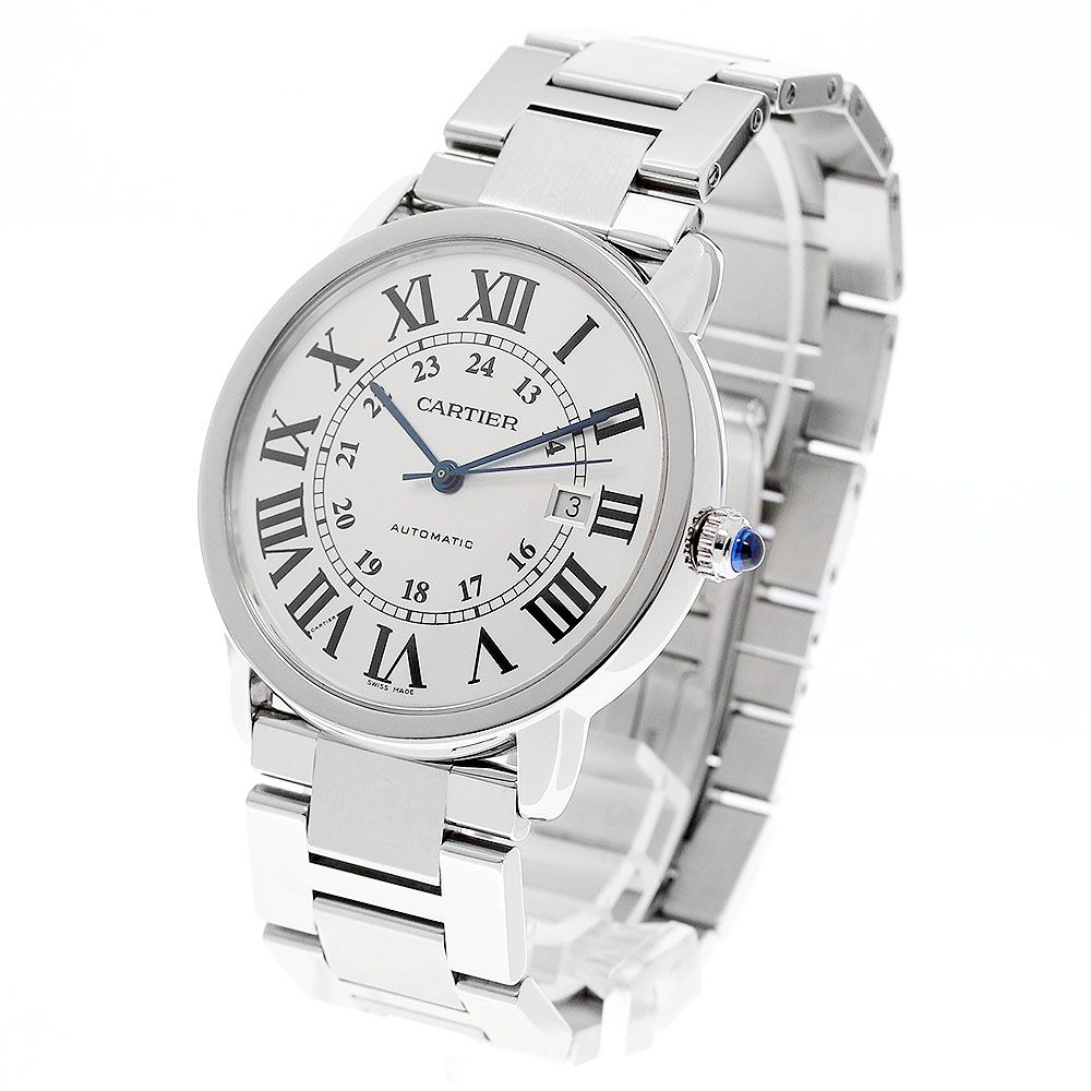  カルティエ CARTIER W6701011 ロンドソロ ドゥ カルティエXL デイト 自動巻き メンズ _849497 仕事着 自動巻き時計 腕時計(アナログ)