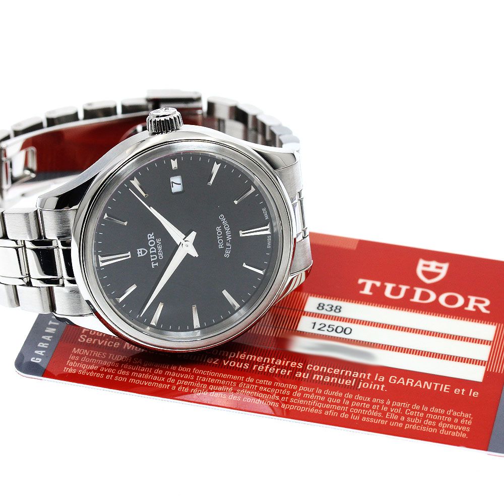  チュードル TUDOR 12500 スタイル デイト 自動巻き メンズ 保証書付き_942992 パーカー 自動巻き時計 腕時計(アナログ)