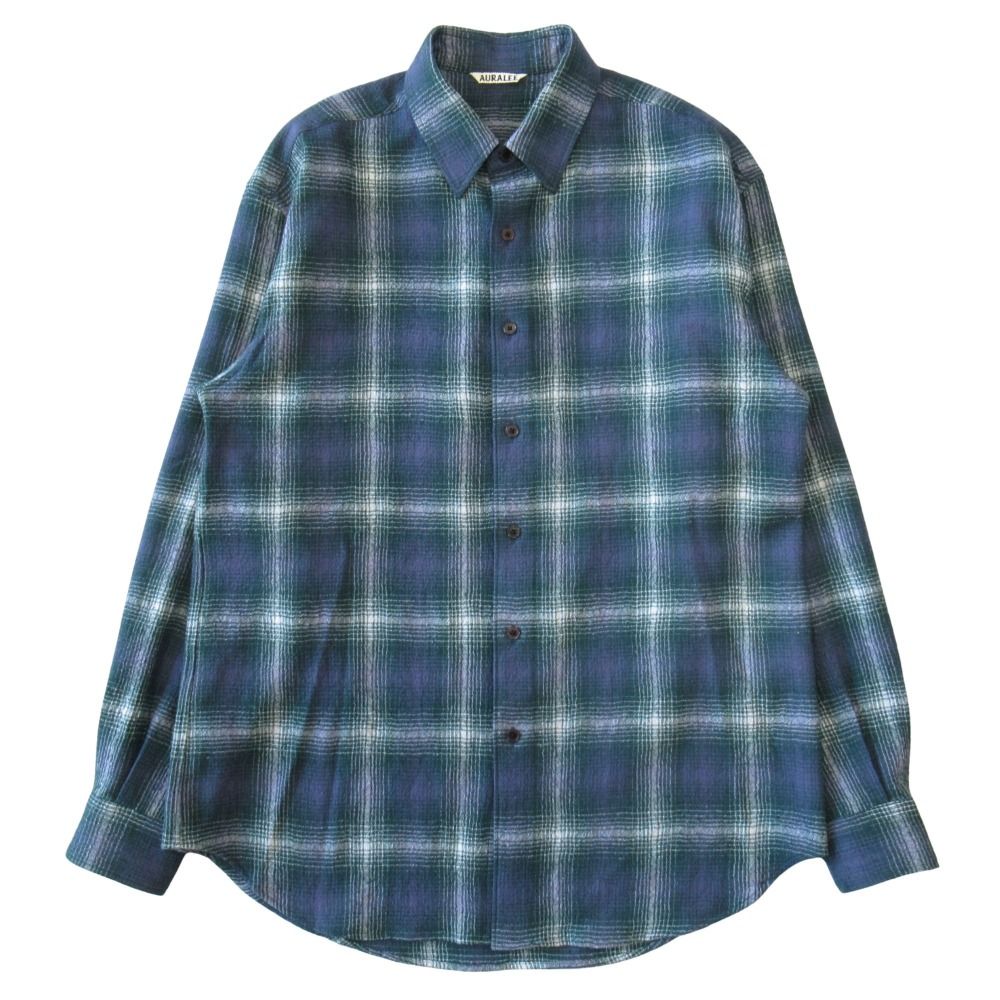 【AURALEE】25AW チェックシャツ　サイズ３ 新品同様 25AW AURALEE オーラリー エアリー ウール チェック シャツ