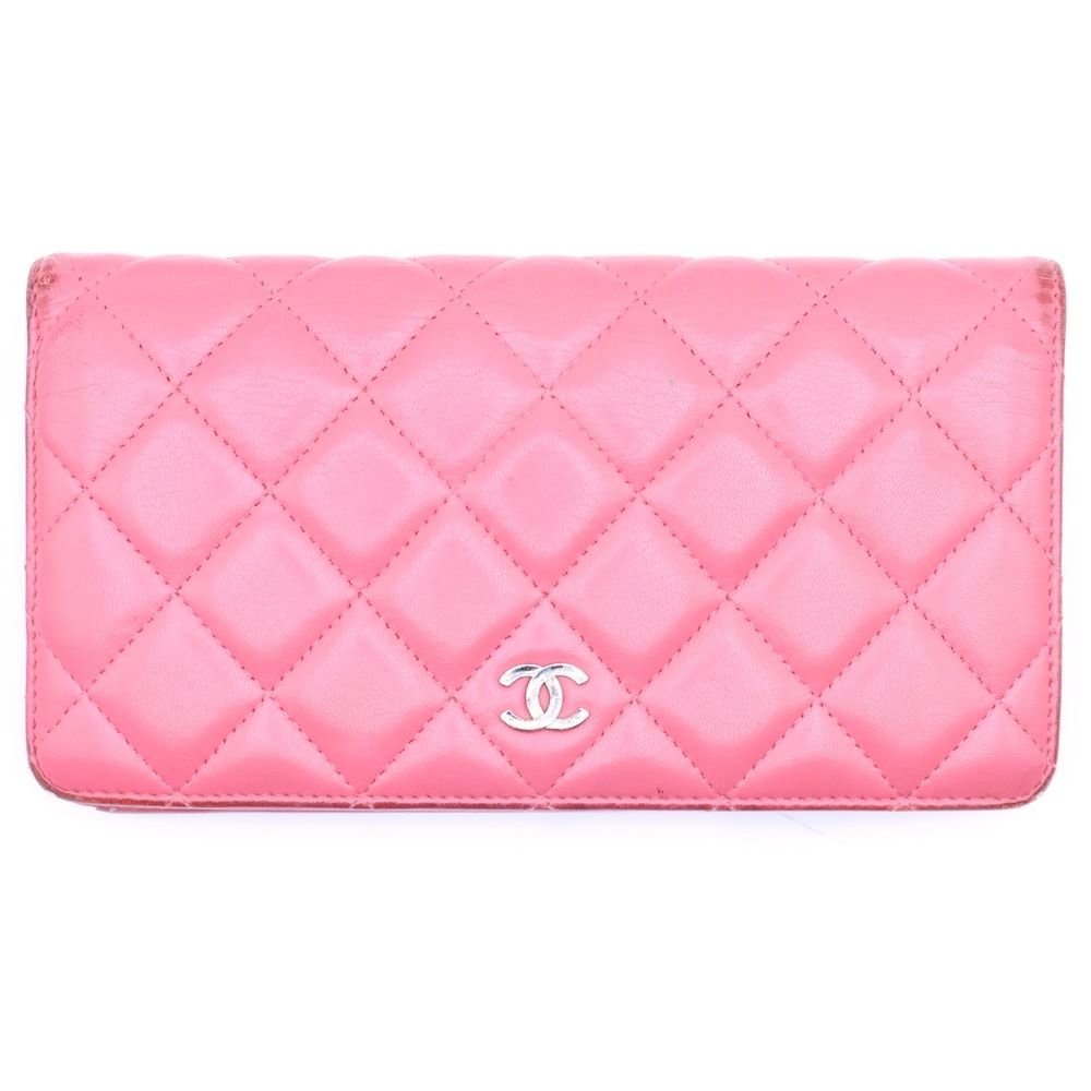 CHANEL (シャネル) マトラッセ ココマーク 二つ折り長財布 ロング