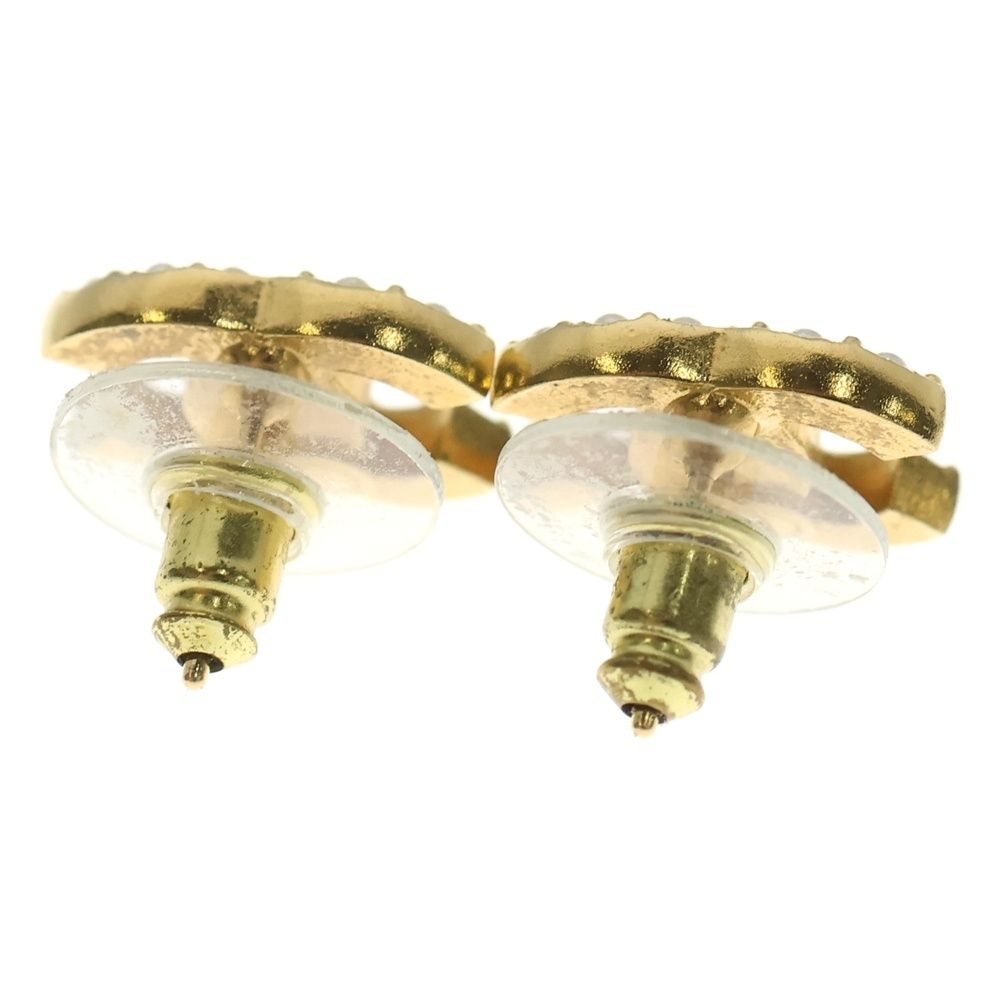 CHANEL (シャネル) C22A フェイクパールココマーク ピアス ゴールド