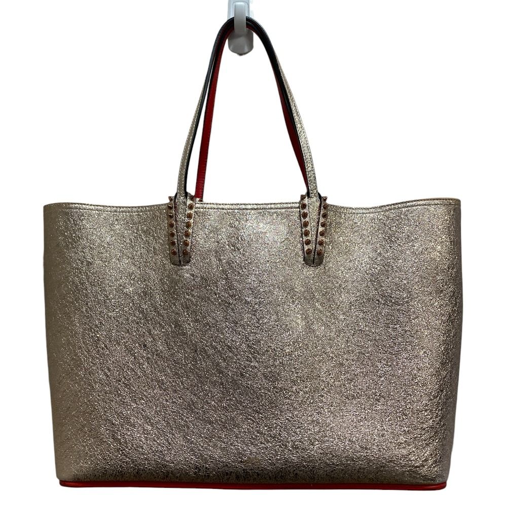良品 Christian Louboutin クリスチャンルブタン カバタ ポーチ付き トートバッグ ピンクゴールドカラー レディース 古着 中古 USED - メルカリ