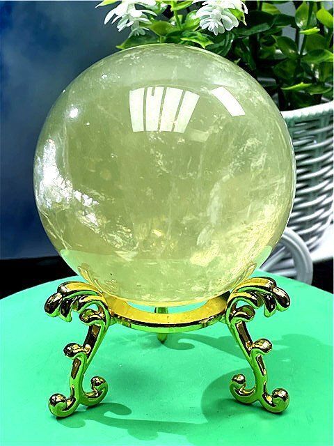 天然シトリン丸玉B89D1|287D15D