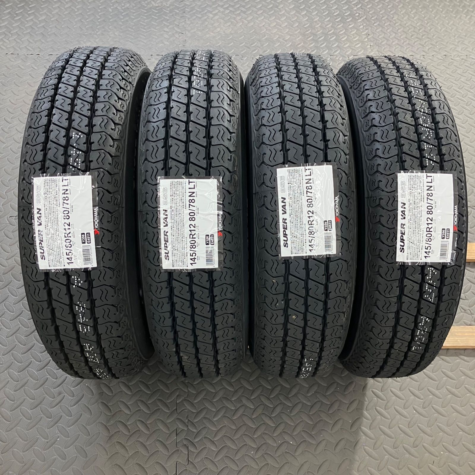 25年製 新品タイヤ 145/80R12 80/78N LT ヨコハマ スーパーバン356(夏