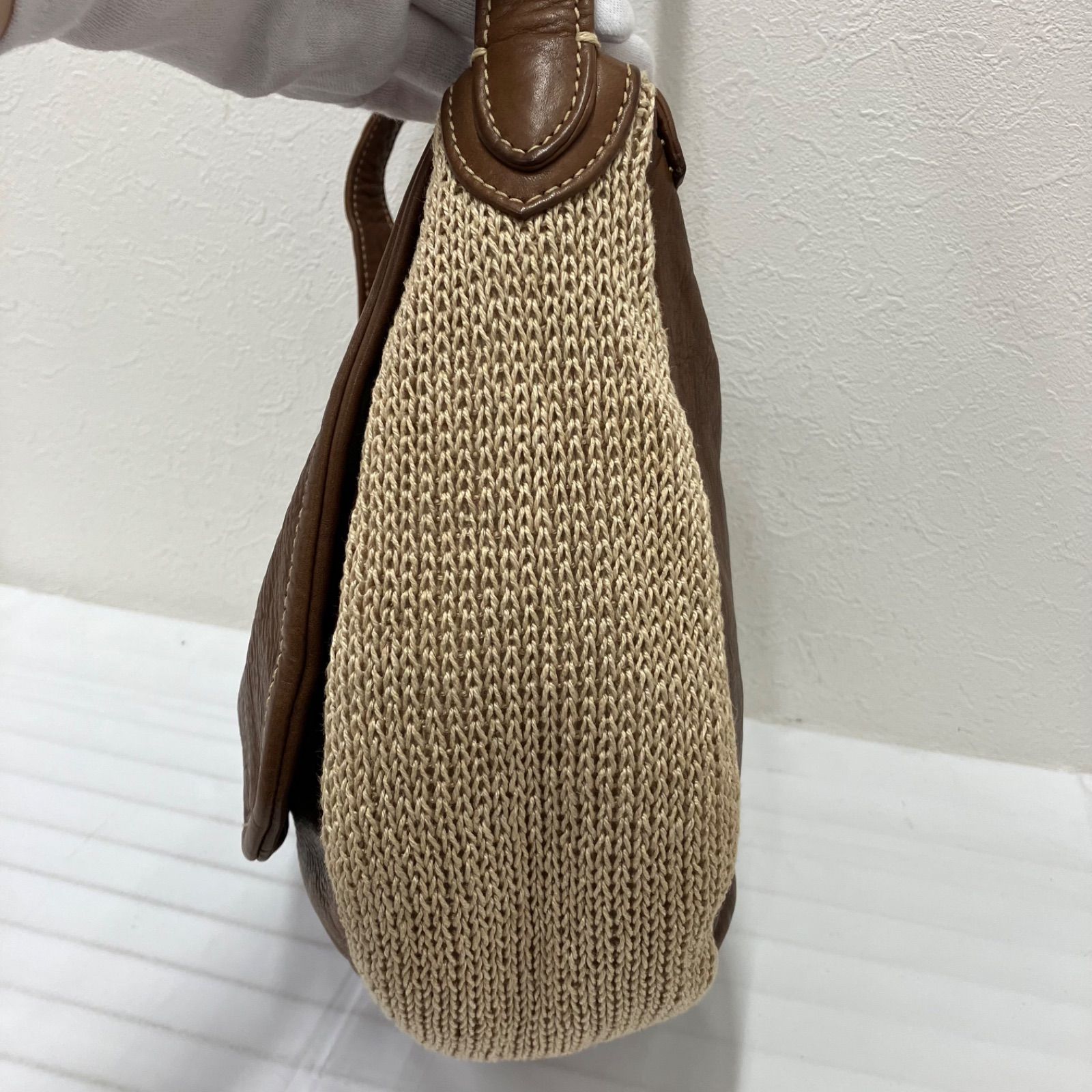 9504 genten ゲンテン ショルダーバッグ レザー フラップ 