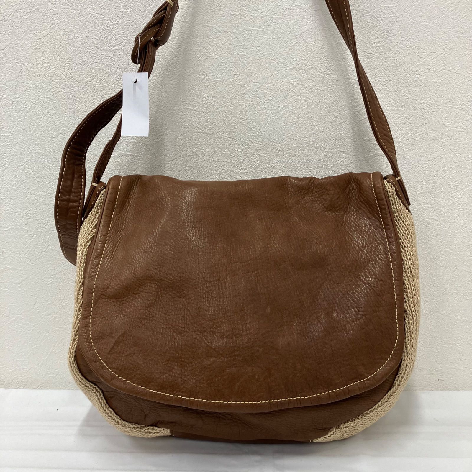 9504 genten ゲンテン ショルダーバッグ レザー フラップ 