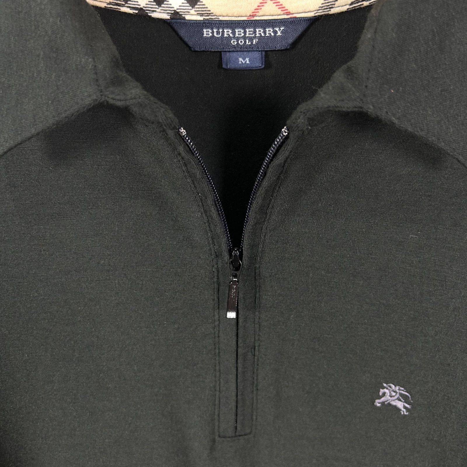 BURBERRY GOLF バーバリーゴルフ ホースロゴ刺繡 ハーフジップ 