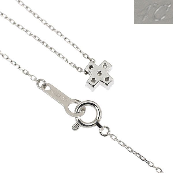 4℃ Pt850 ダイヤモンド ペンダントネックレス クロス - メルカリ