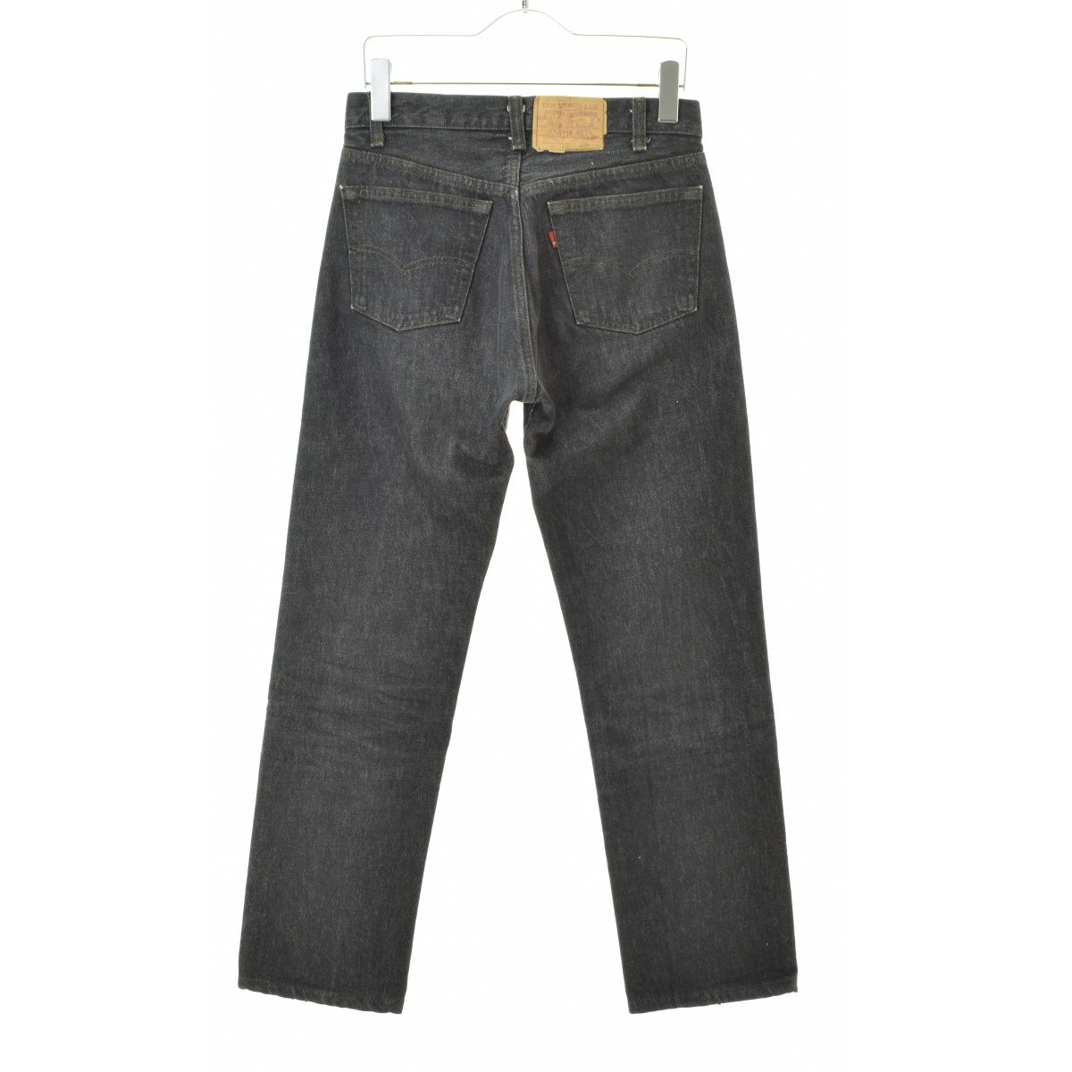 LEVIS】80s USA製 501-0658 内股シングル 先染めブラックデニムパンツ
