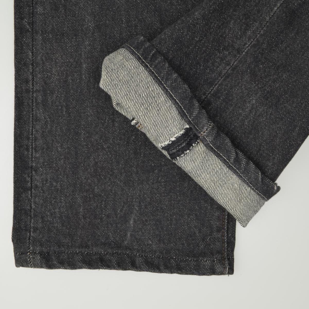 LEVIS】80s USA製 501-0658 内股シングル 先染めブラックデニムパンツ