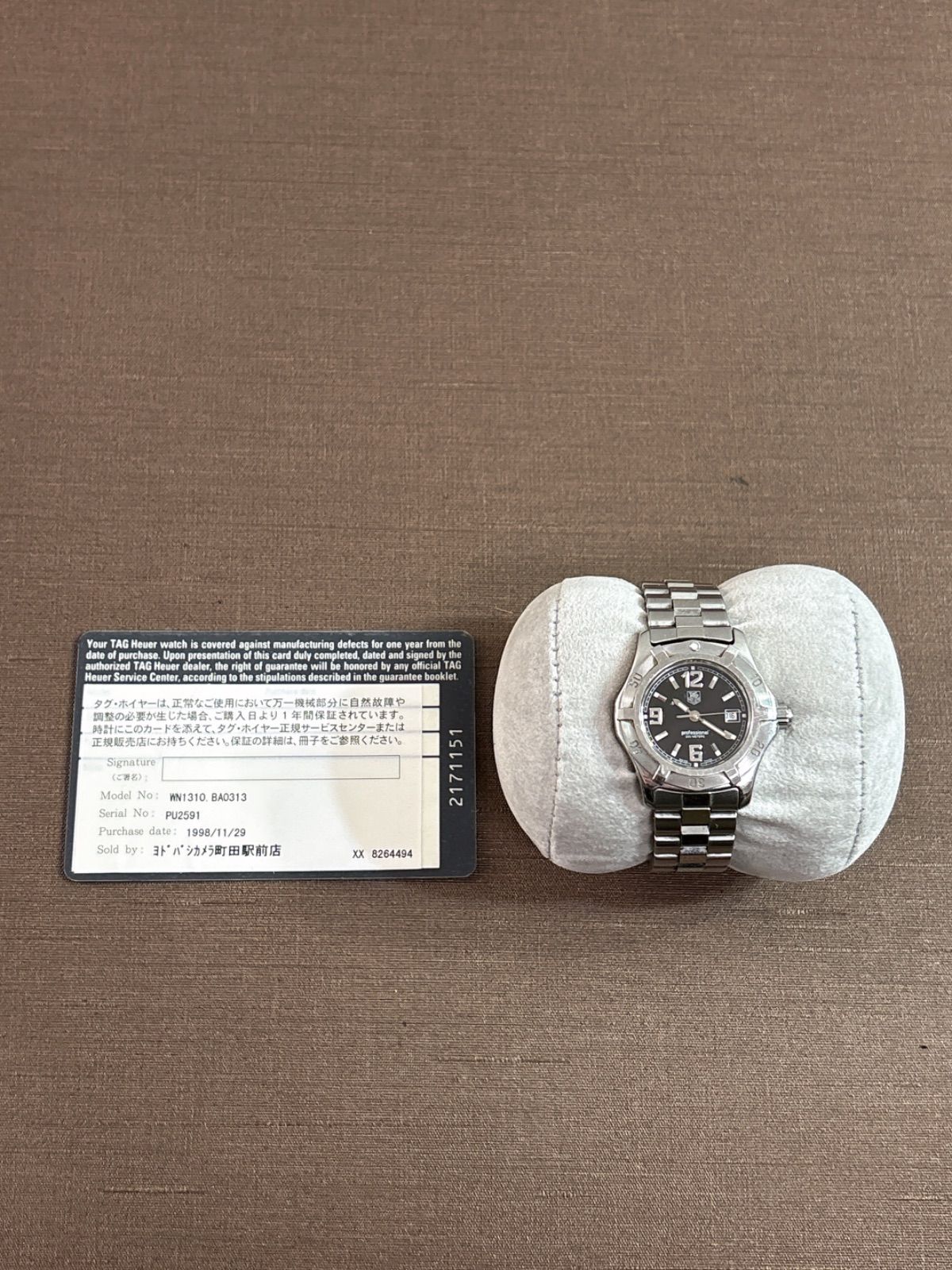 タグホイヤー エクスクルーシブ WN1310ブラック文字盤 - メルカリ