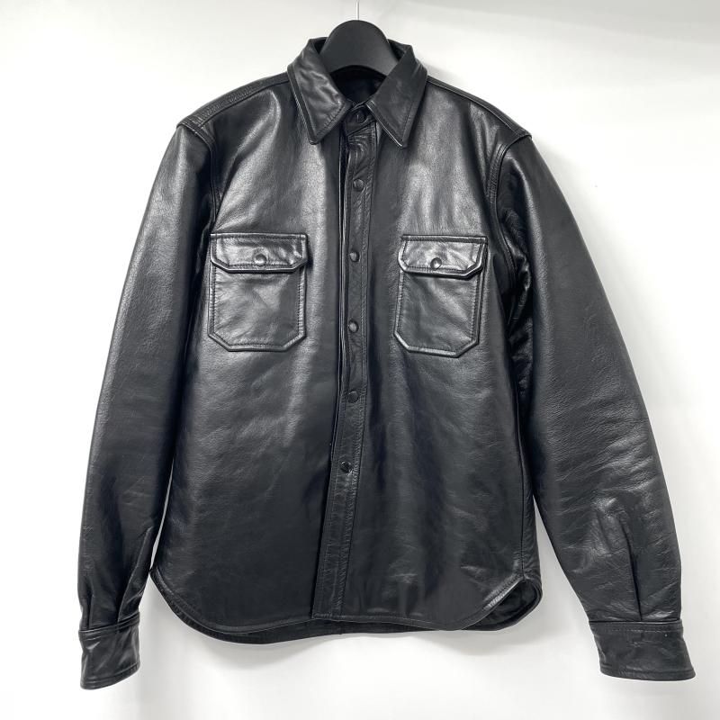 中古】63 LEATHERS レザージャケット ブラック サイズM ロクサン 