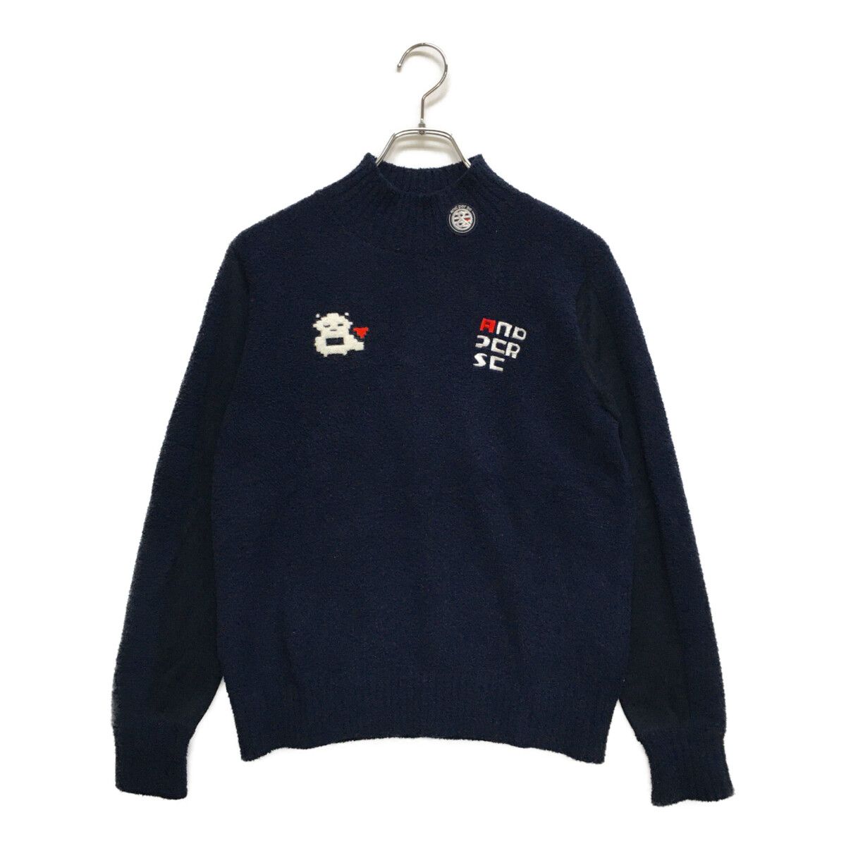and per se ネイビー タートルネックセーター 美品 中古 レディース アンパスィ and per se セーター L 紺 ネイビー