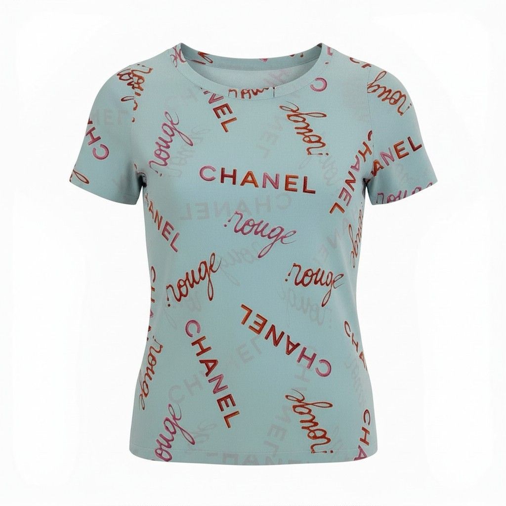 Ca15 【archive】CHANEL ヴィンテージ シャネル 1996年 96P ロゴプリント シルクブラウス 半袖ブラウス サイズ36 ブルー系 レディース トップスta1 Ca15 【archive】CHANEL ヴィンテージ シャネル 1996年 96P ロゴ