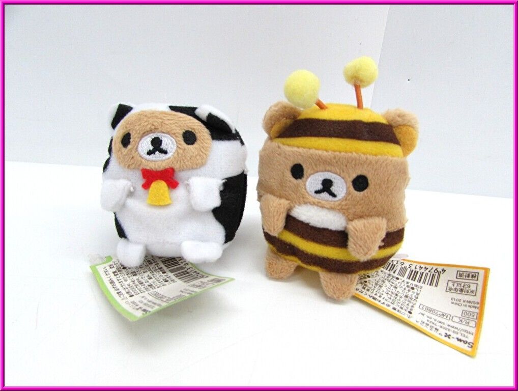 ほぼ未使用 サンエックス リラックマ てのりぬいぐるみ 牛 ウシ 蜂