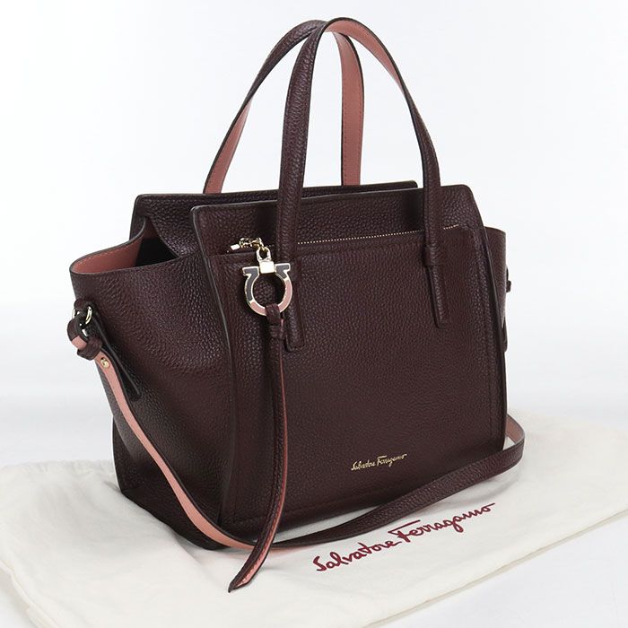 FERRAGAMO フェラガモ 2WAY ガンチーニ 21 F478 トートバッグ カーフ 