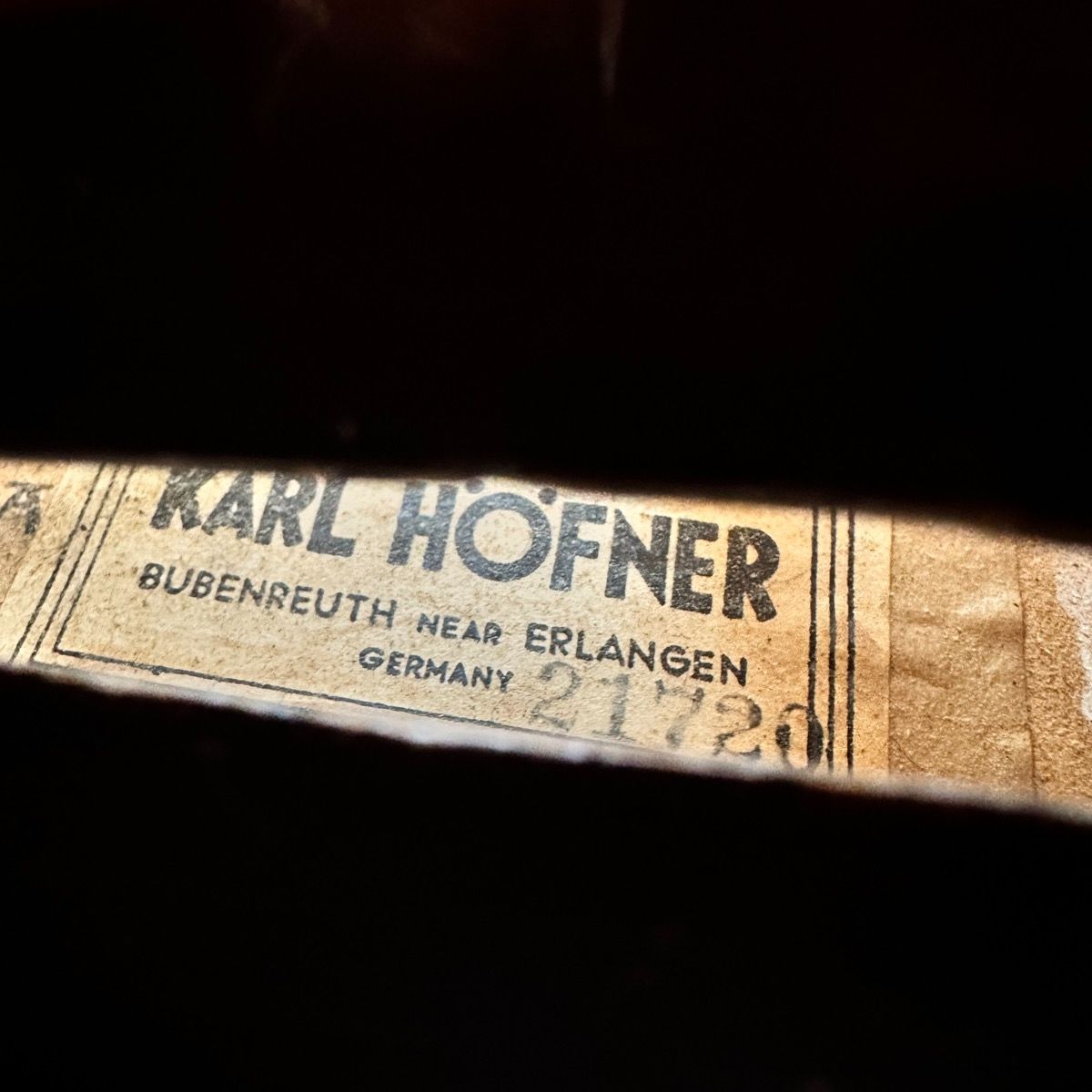 Karl Hofner KH62 Master Violin 1967年製 4/4 Violin ドイツ製 カール