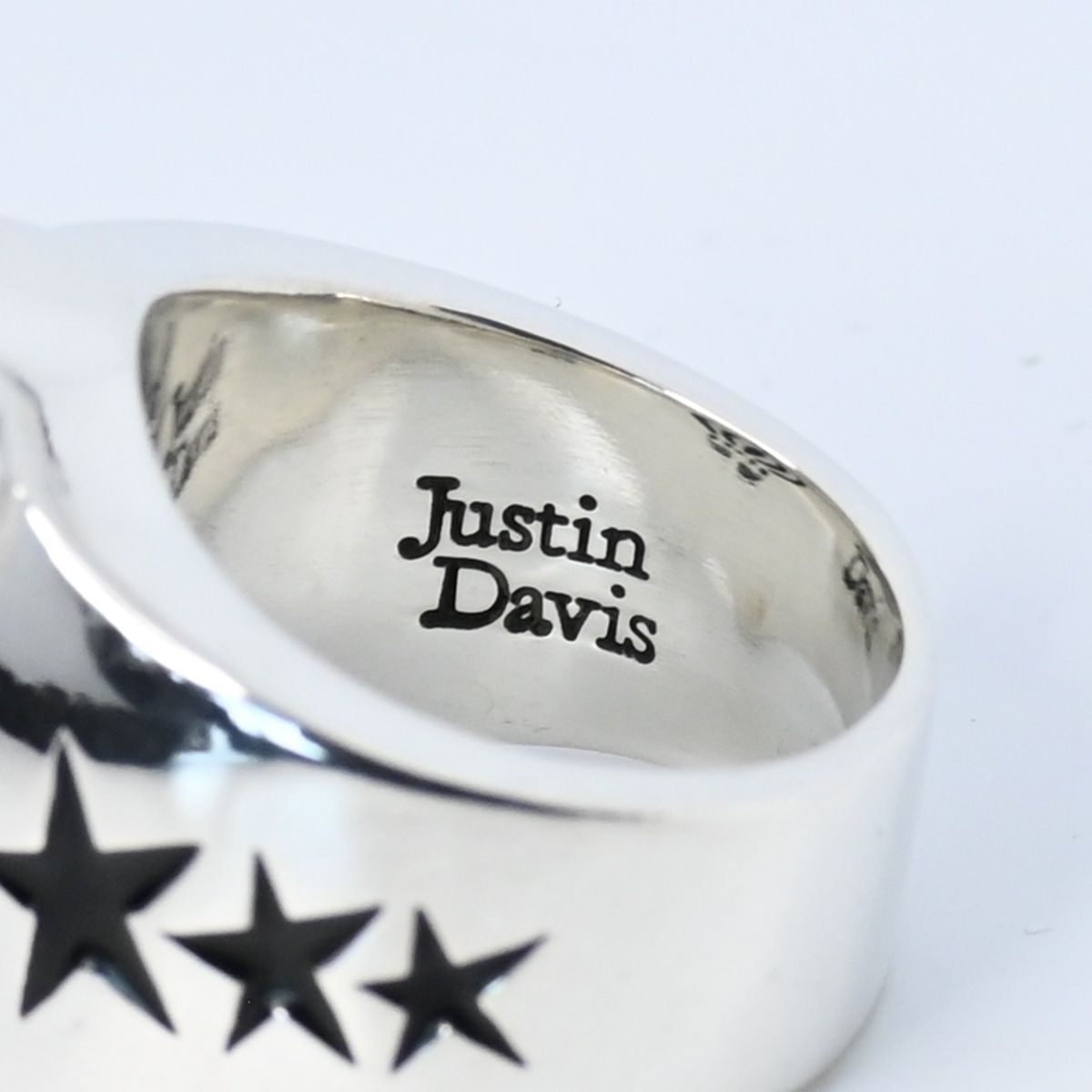 研磨済】 JUSTIN DAVIS LUCK STAR CROWN リング 14号 SRJ267