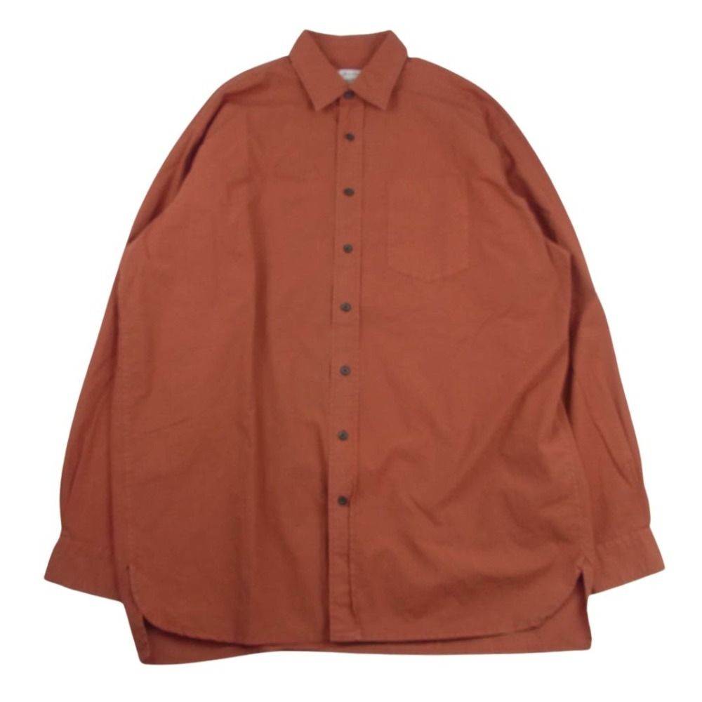 ACNE STUDIOS アクネストゥディオズ 20SS FN-MN-SHIR000176 Oversized Cotton Shirt オーバーサイズコットンシャツ 長袖シャツ オレンジ系 46