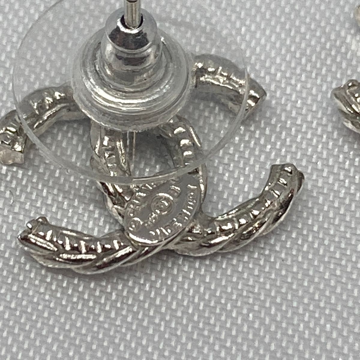 CHANEL シャネル ココマーク ピアス ユニセックス シルバー B15B刻印