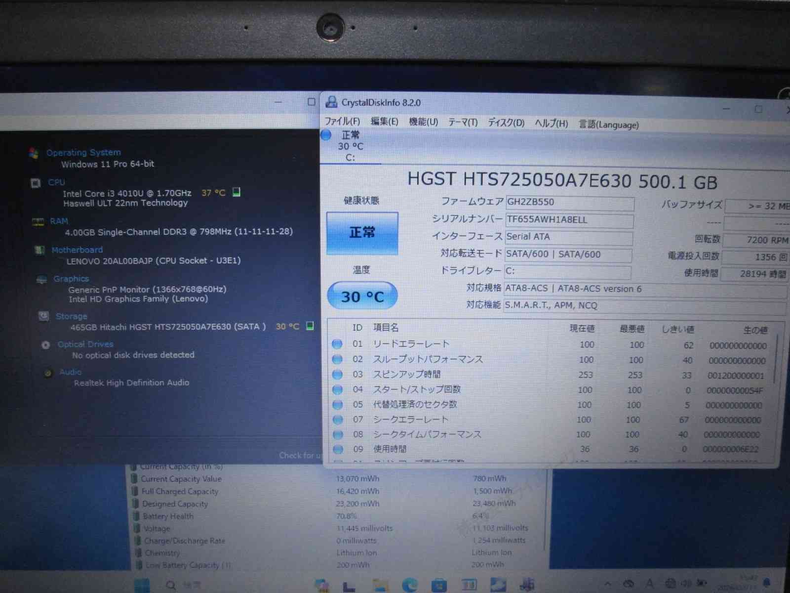 Lenovo ThinkPad X240【Core i3 4010U】 【Windows11 Pro】MS 365