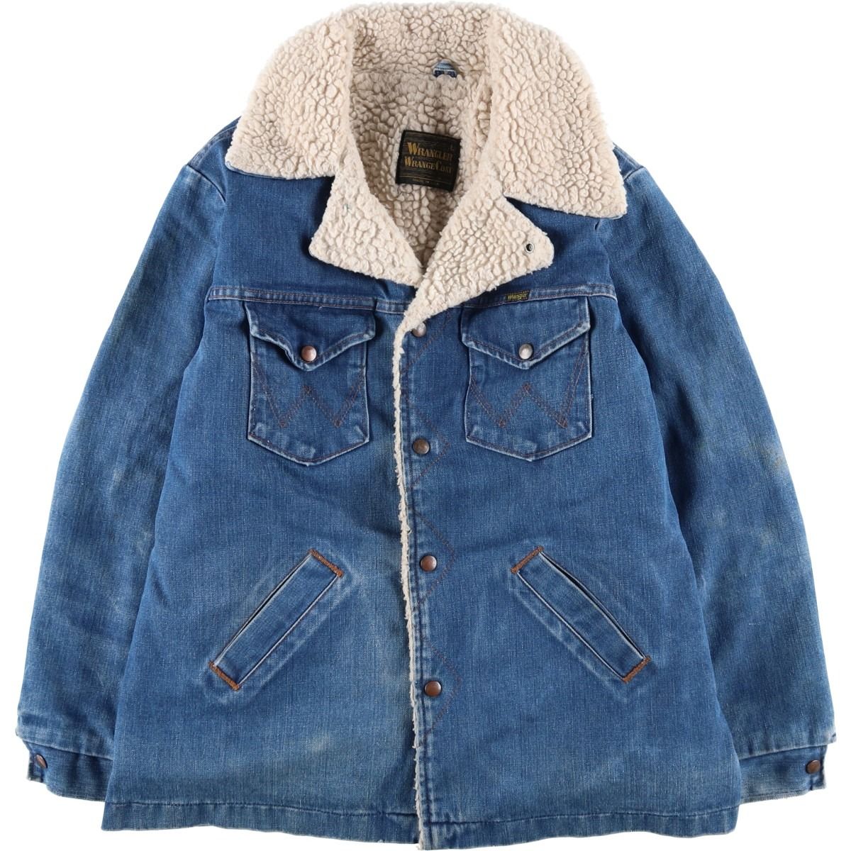 山*口様 70s 80s USA製 Wrangler ランチコート デニム ボア 古着 70~80年代 ラングラー Wrangler WRANGE COAT ランチコート デニム