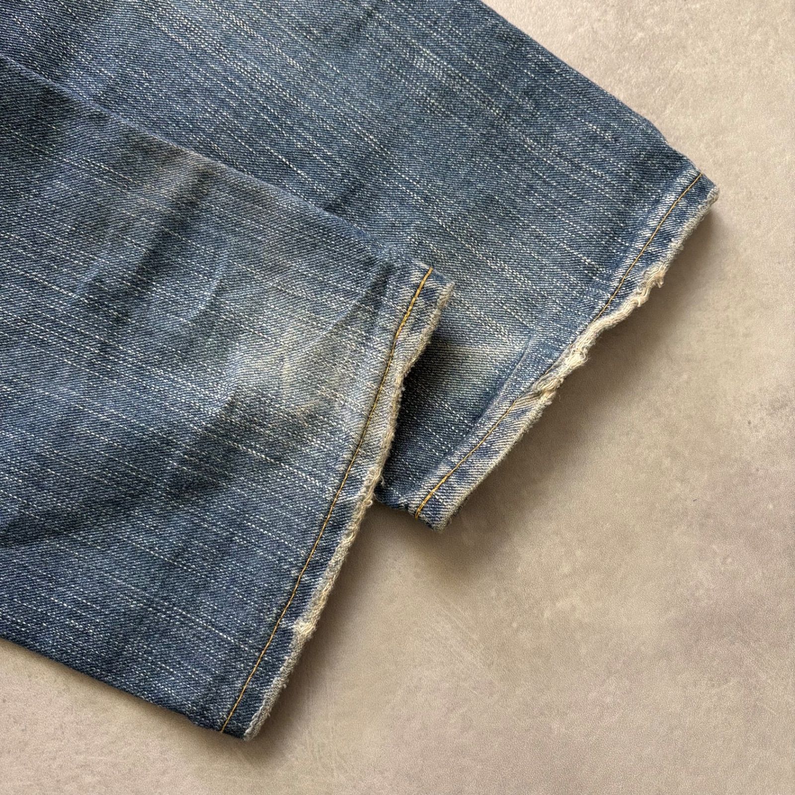 【サンプル級】Leeストレートデニム 鬼ヒゲ ハチノス リペア無し 日本製 Lee リー 101Z グランジデニムパンツ ジーンズ 鬼ヒゲ ハチノス 日本製