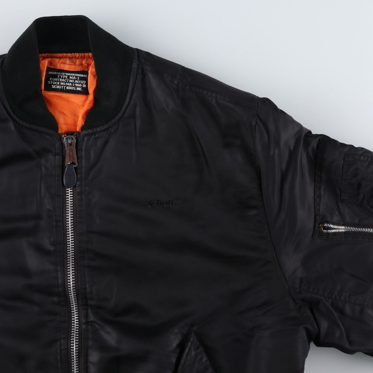 古着 民間品 ショット SCHOTT MA-1タイプ 中綿入り ミリタリー