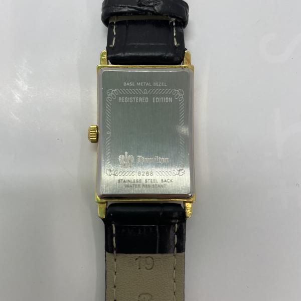 中古】HAMILTON 腕時計 クォーツ 金/黒 箱なし アードモア 6268