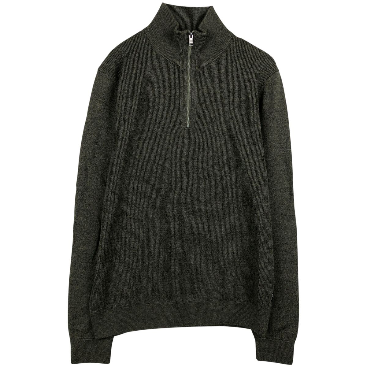 古着 ヒューゴボス HUGO BOSS REGULAR FIT ウールニットハーフジップ 