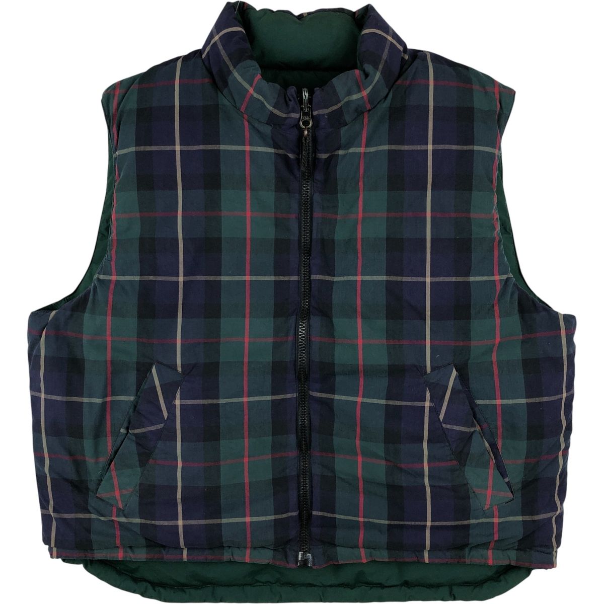 古着 90年代 エディーバウアー Eddie Bauer チェック柄 リバーシブル 
