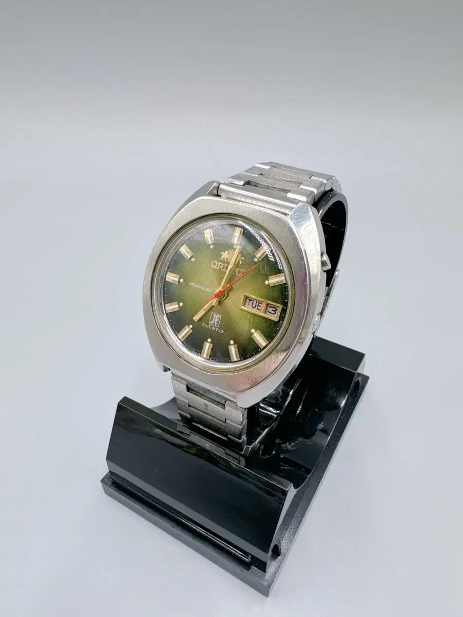 1980 ヴィンテージ オリエント 21石 オンブレ グリーン オートマチック 時計