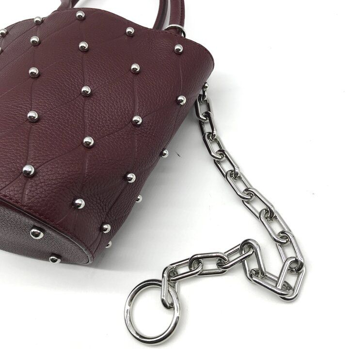 超美品 Alexander Wang アレキサンダーワン レザー スタッズ チェーン