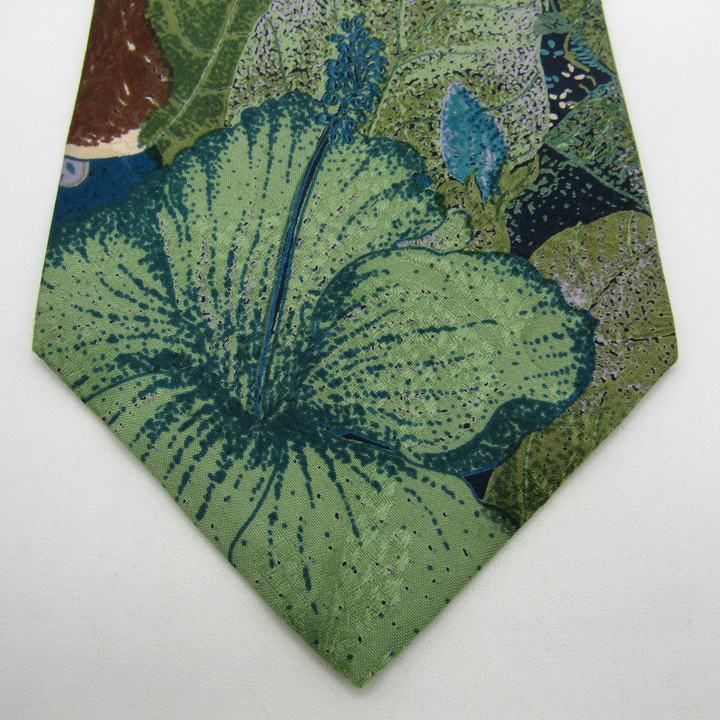 ブリオーニ ブランド ネクタイ 植物柄 シルク イタリア製 PO メンズ グリーン Brioni 世界最高峰ｽｰﾂ ブリオーニ ブランド ネクタイ 植物柄 シルク イタリア製 PO メンズ