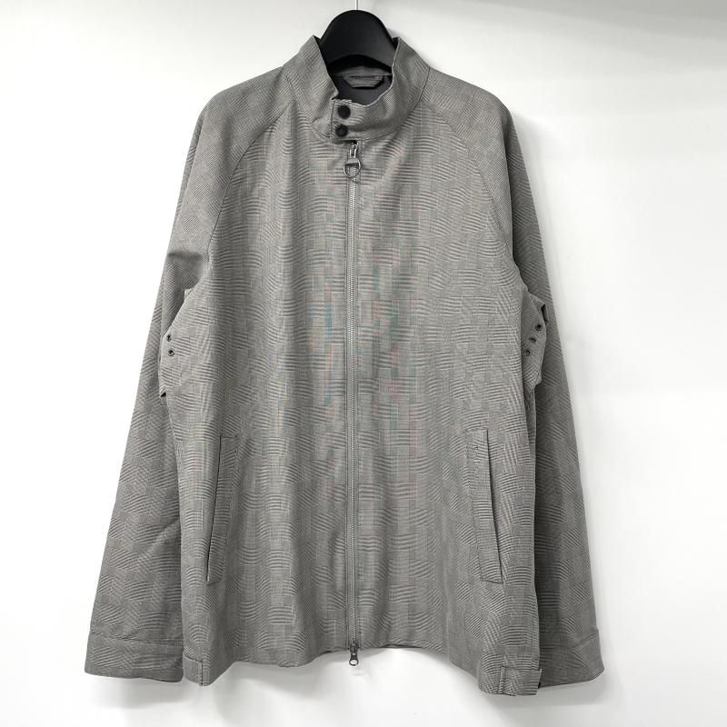 Barbour ハリントンジャケット サイズL グレー ヘリンボーン バブアー[17]