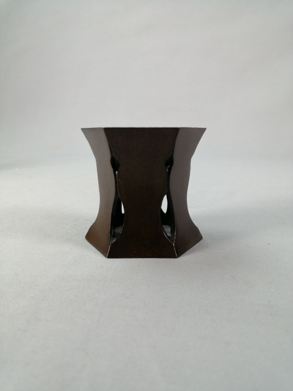 茶道具】一ノ瀬宗辰造 唐銅亀甲鶴蓋置 淡交会近畿地区大会記念品 蓋置