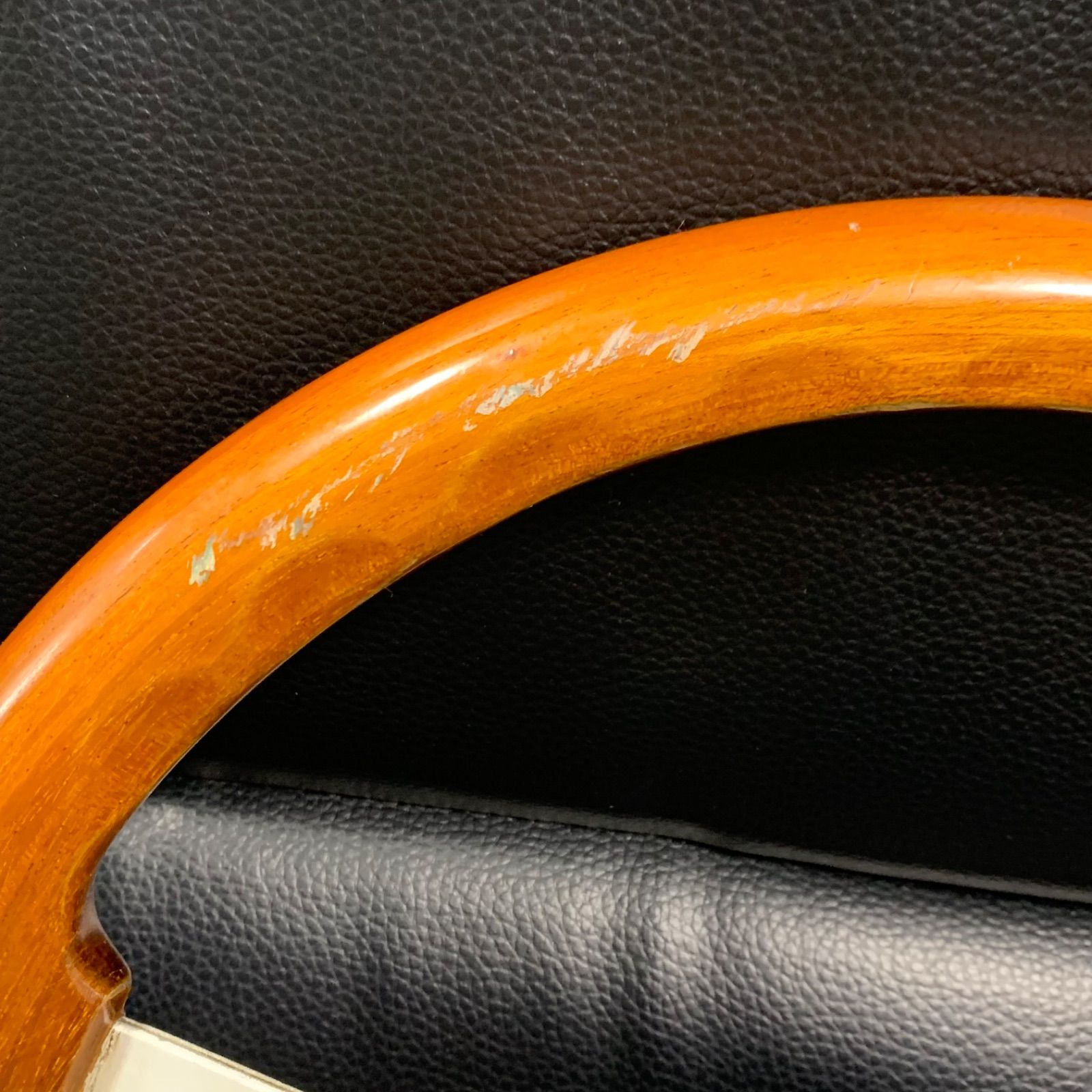 OBA ウッドステアリング 当時物ステアリング オバウッド イタリア 34cm